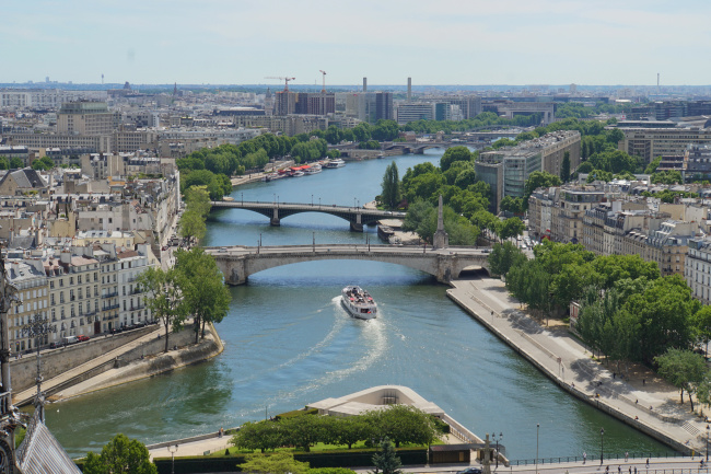 Взгляд на Париж с собора Нотр Дам