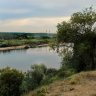 пасмурный вечер августа,река Ока